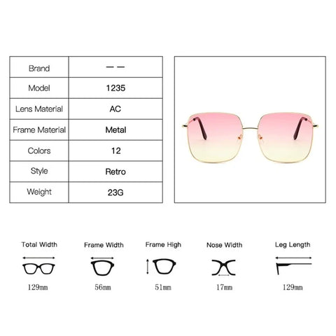 Luxury Square Sunglasses