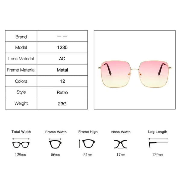 Luxury Square Sunglasses