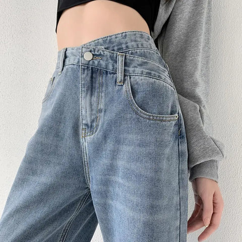 Chic High-Waist Wide Leg Jeans