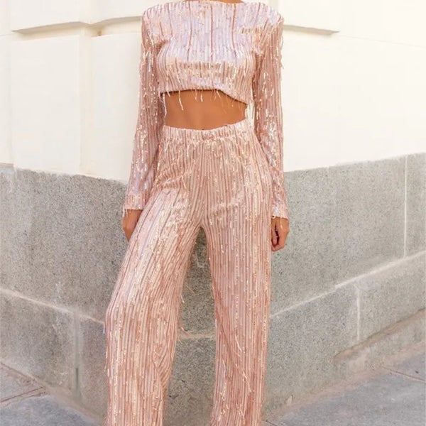 Crop Tops Wide Leg Pants