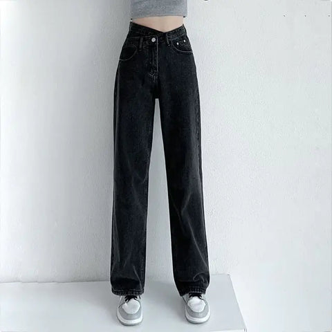 Chic High-Waist Wide Leg Jeans