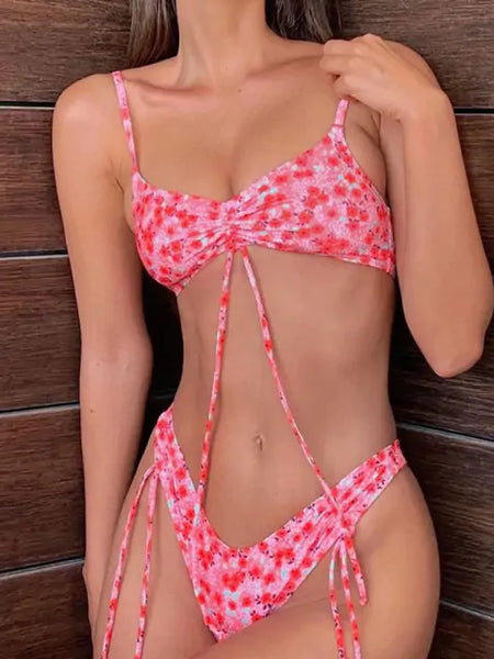 Sexy Triangle Double-Sided Bikini Set