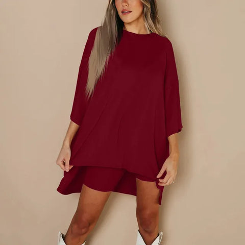 Summer 2-Piece Women's T-Shirt and Shorts Set