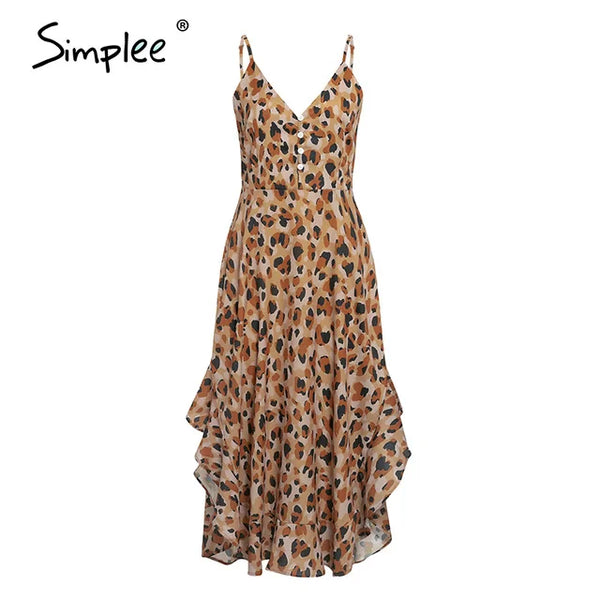 Simplee Leopard Print Dress